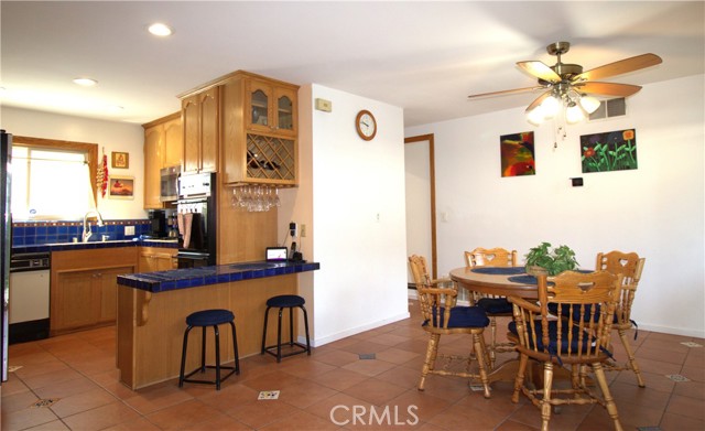 kitchen and dining area