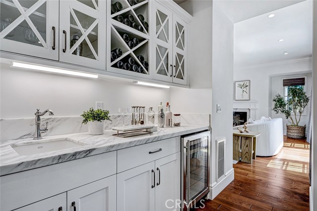 Wet Bar Area with View to Formal Living Room Area