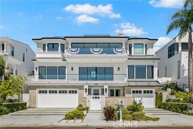 Located on exclusive Kings Road in Newport Beach, this newly built (2019) custom family home offers sweeping, gorgeous views of the ocean and Catalina Island, the bay of Newport Harbor and the city lights of Fashion Island.  The "turn key" 3 level residence provides 5 bedrooms with 5 full baths and 3 half baths.  An elevator services all 3 levels and the home also offers a separate, private guest quarters with its own kitchen and living areas.  Additionally, the property features a spacious backyard with a beautiful pool and spa, an exceptionally large roof top deck (with BBQ, firepit and retractable outdoor big screen tv) as well as a 4 car garage with ample bonus storage.  This "tech smart" home offers all the modern conveniences for your personal pleasure!