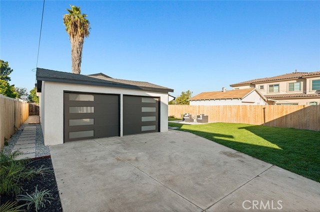 Garage + partial back yard