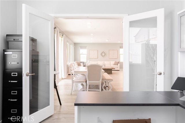 French doors on Office/den