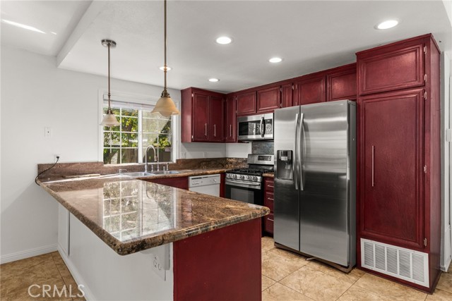 Kitchen with granite counter tops