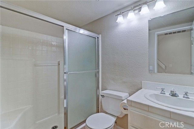 Full bathroom with shower on 1st floor