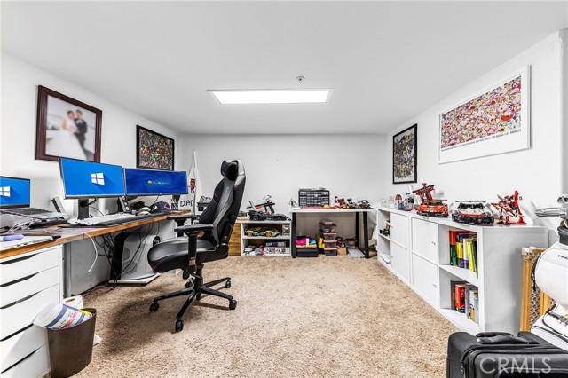 Enclosed bonus room off garage.