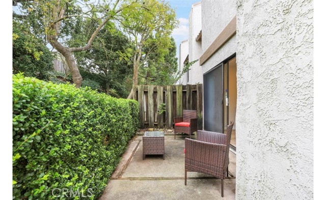 Private patio off of the living space.