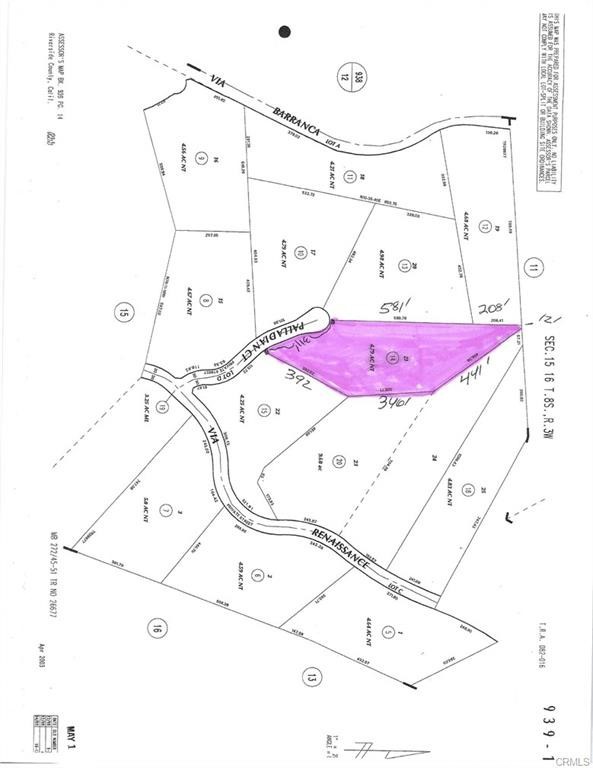 44870 Palladian Court, Temecula, California 92590, ,Land,For Sale,44870 Palladian Court,CRSW23195238