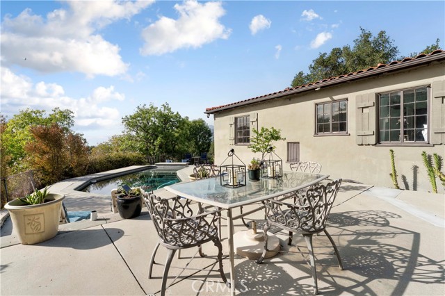 Backyard view to pool.