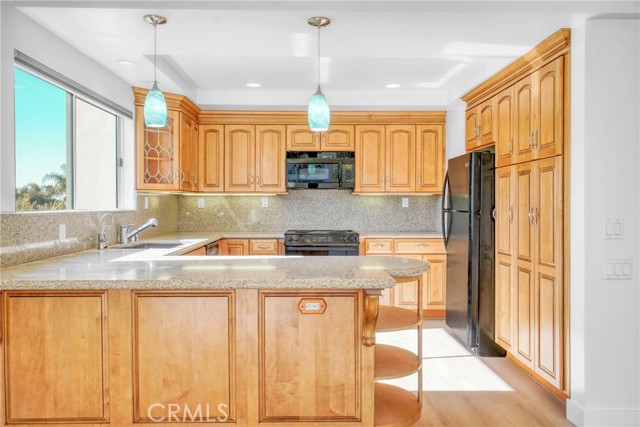 Peek-a-boo ocean views, Custom cabinets.