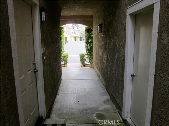 Entry to the unit, front door on the left, garage directly across at the right door!