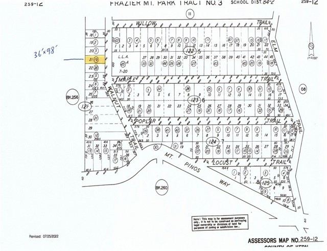 841 Walnut, Frazier Park, California 93225, ,Land,For Sale,841 Walnut,CRSR23099472