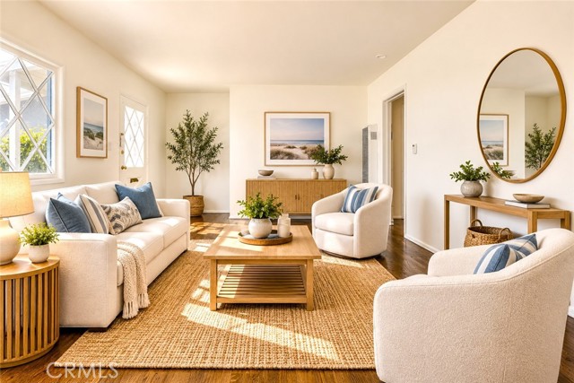 Across From the Main Entry to the Living Room, There is a Hallway which Leads to the Two Bedrooms, The Full Bath and The Kitchen. A New Wall Furnace was Recently Installed. Virtually Staged