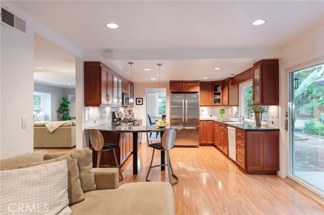 Kitchen as viewed from the family room