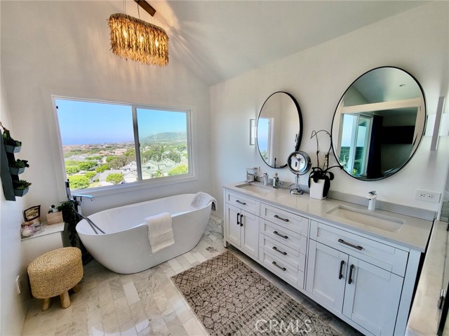 Fully reconfigured master bathrooom