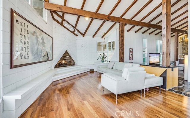 Family Room with Wood Burning Fireplace