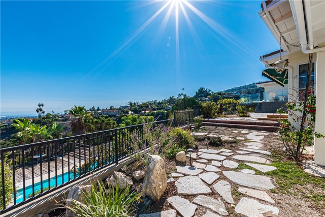 Great yard space outside the main area of the house, with great ocean view.