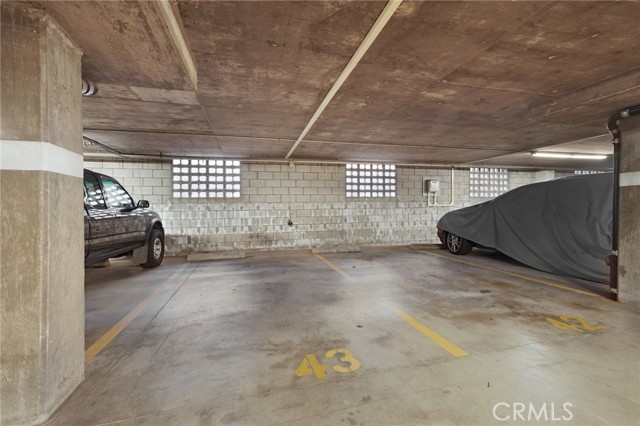 Secure, subterranean parking spot #43