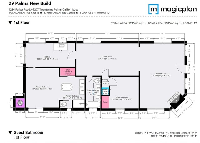 Detail Gallery Image 9 of 9 For 4254 Parker, Twentynine Palms,  CA 92277 - 2 Beds | 2 Baths