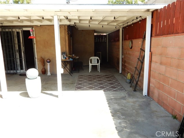 Large covered patio.