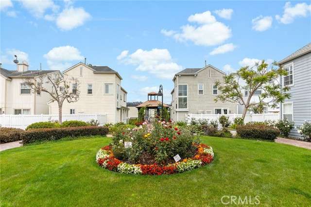Rose garden in the center of the complex.