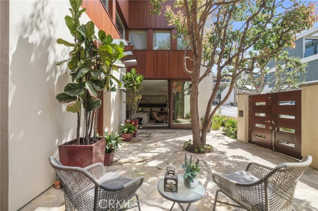 Peaceful, gated courtyard