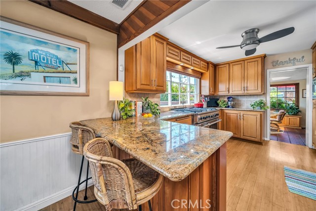 Great remodeled kitchen open to living room