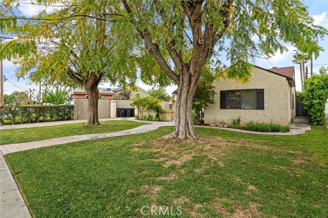 view from street to house