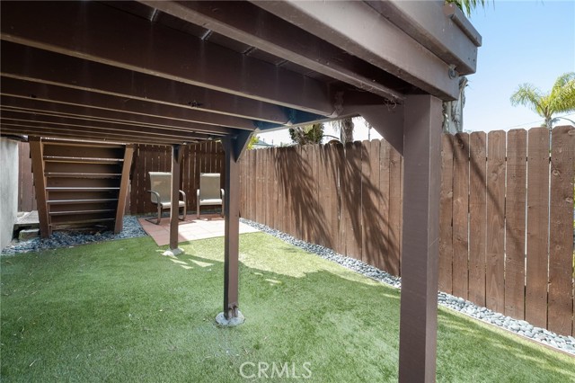 Under Deck view of the yard