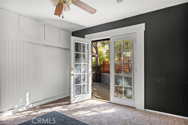 French Doors to Back Patio in Bedroom