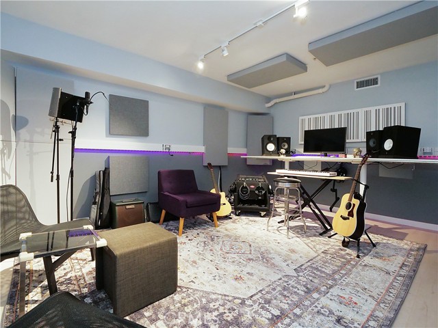 Soundproofed music room.