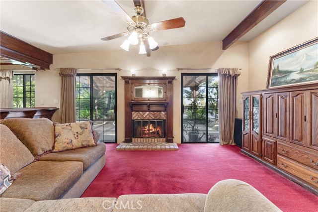 Family Room with a fireplace