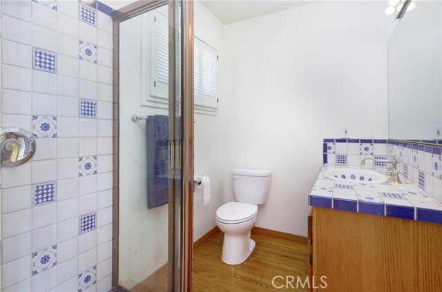 Upstairs bathroom with shower