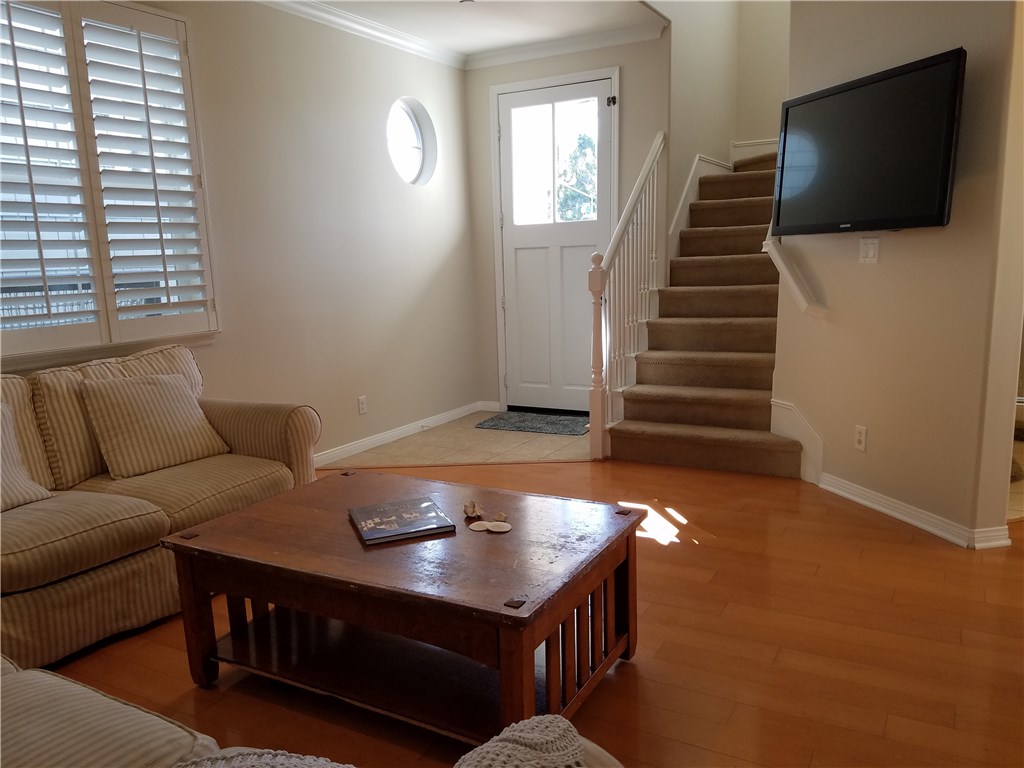 Living room looking towards entry