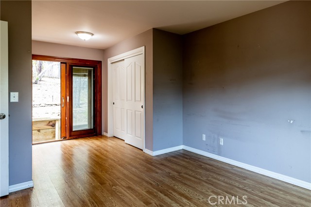 Pella sliding door from main room bedroom to backyard