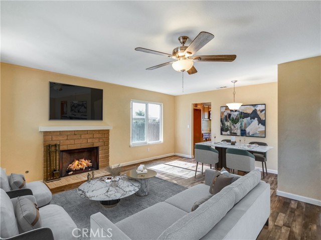 Virturally staged living room