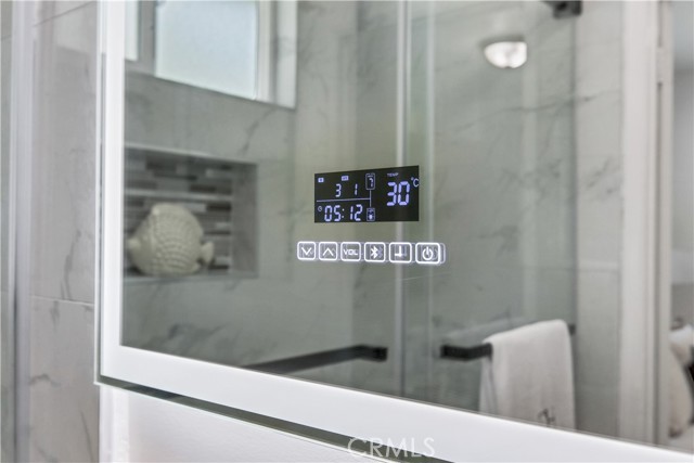 Bathroom Mirrors w/Time/Date/Temperature Display.