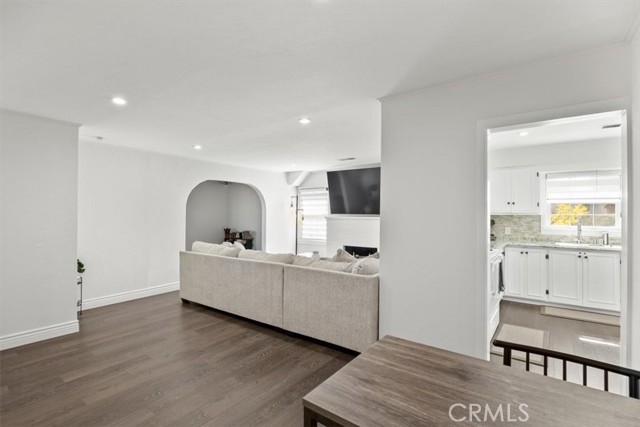 Dining area in open room