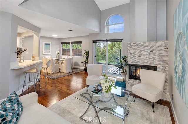 Dining room, living room, view, open kitchen