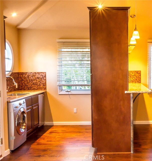 wet bar inside the game room