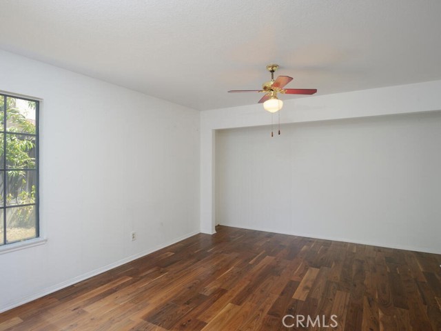 Primary downstairs bedroom with adjacent bath area