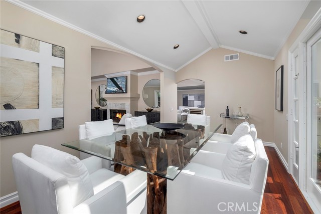 Dining and reclining rooms.