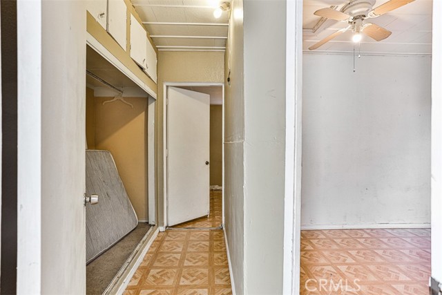 converted garage hallway