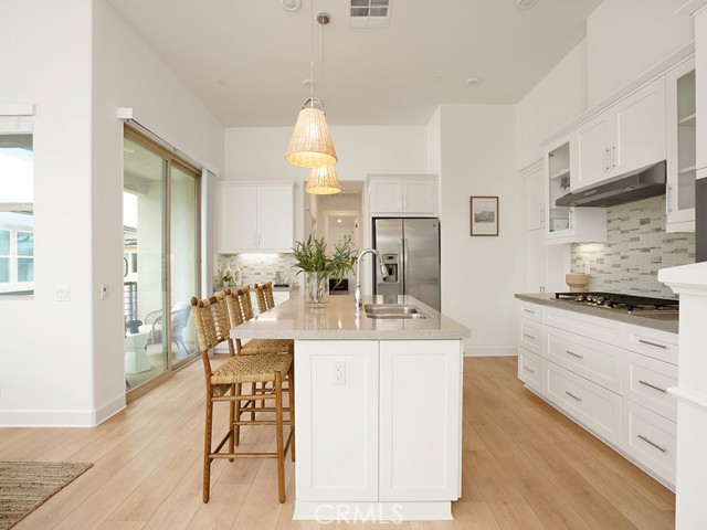 kitchen and doors to patio