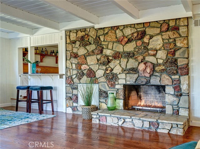 Lower Level Fireplace and Wet Bar