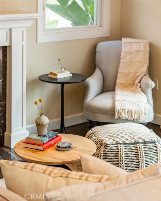 Delicate and homey corner of the living room