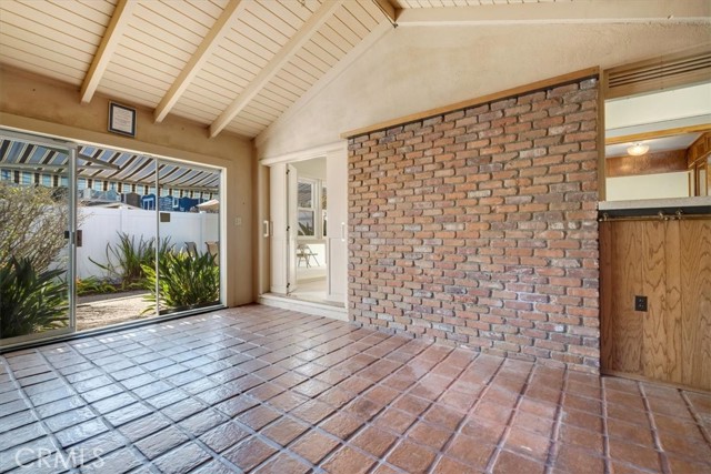 Family room looking out into front Patio