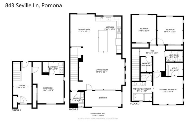 Four bedrooms and 4 bathrooms