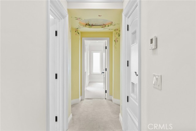 Hallway with hand-painted details.