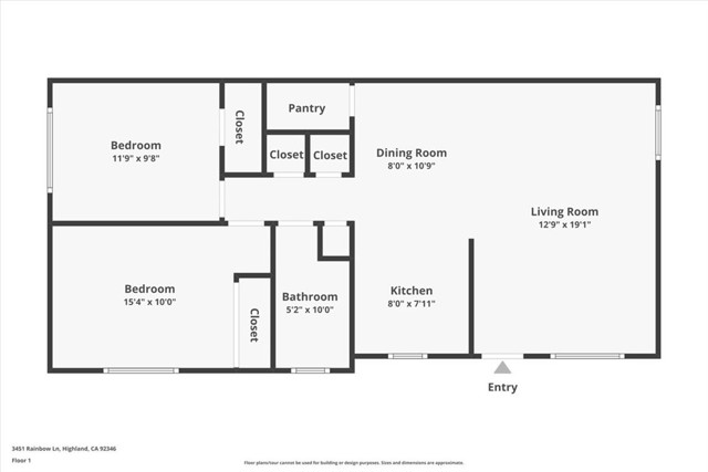 Detail Gallery Image 33 of 33 For 3451 Rainbow, Highland,  CA 92346 - 2 Beds | 1 Baths