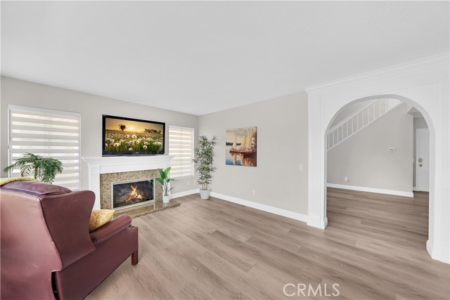 Family Room with Arched Passage to Living room