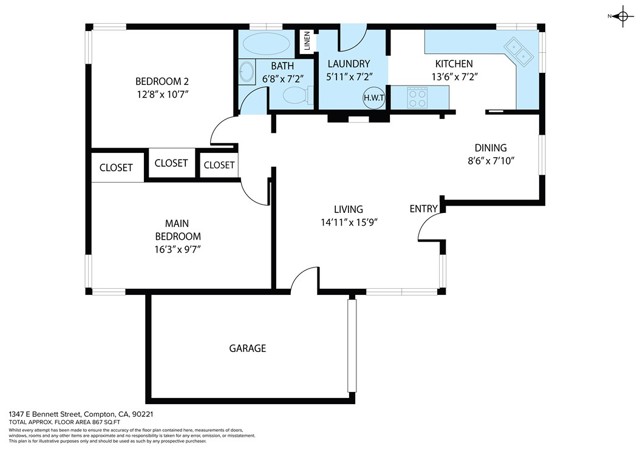Detail Gallery Image 31 of 31 For 1347 E Bennett, Compton,  CA 90221 - 2 Beds | 1 Baths